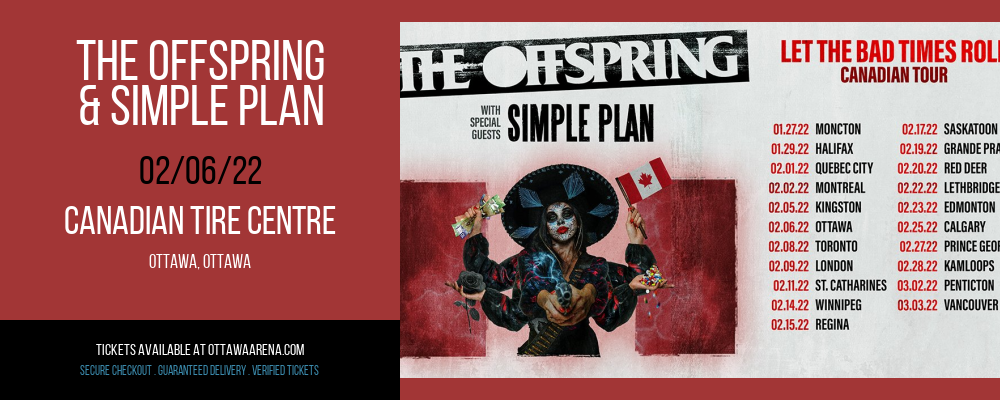 The Offspring & Simple Plan [CANCELLED] at Canadian Tire Centre